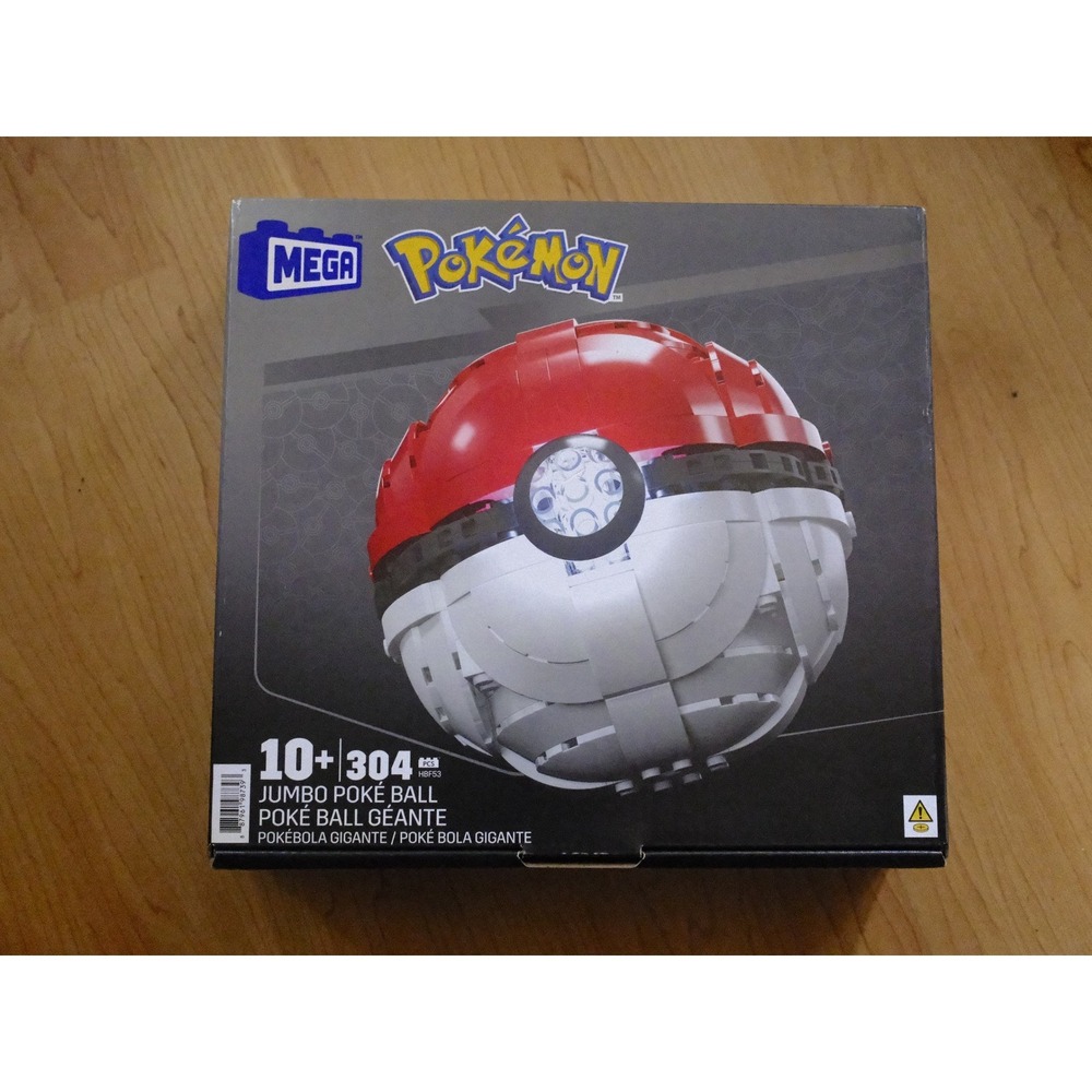 MegaBloks Pokemon Jumbo Poke Ball 304 Pieces Building Set Light-Up Button NEW